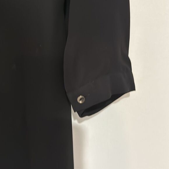 DANIEL RANIN Black lined dress zip up cut out detail on shoulders M - Picture 4 of 8